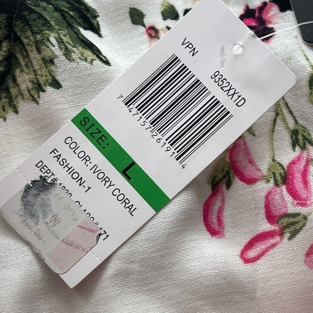 Sequin hearts nwt white pink floral cold shoulder dress - Picture 5 of 7